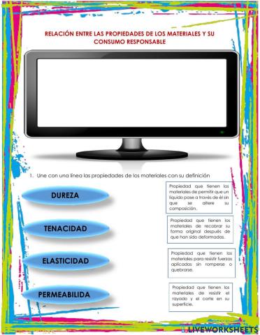 Relación entre las propiedades de los materiales y su consumo responsable y