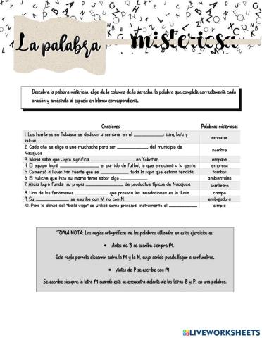 La palabra misteriosa