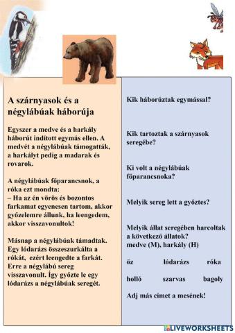 Szárnyasok-négylábúak-háborúja-szövért