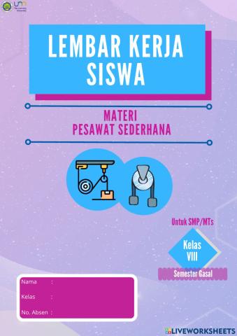 Lembar Kerja Siswa Pesawat Sederhana 2 (Revisi 2)