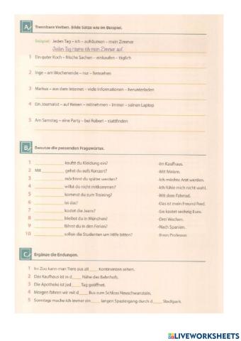 A2 PV Test 8 Übung