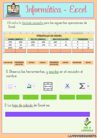 TRABAJO PRÁCTICO DE EXCEL - SEXTO GRADO