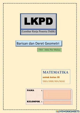 Barisan dan Deret Geometri