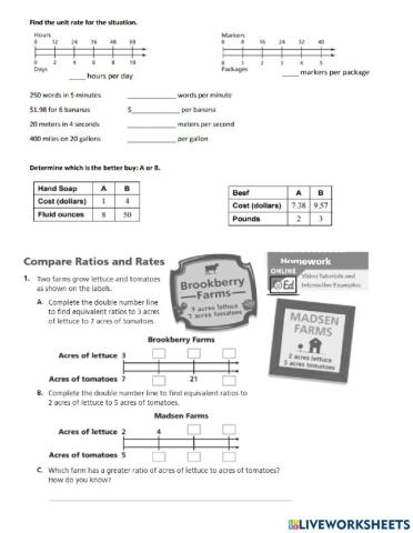 Rates and ratios