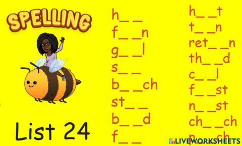 Spelling Test 24