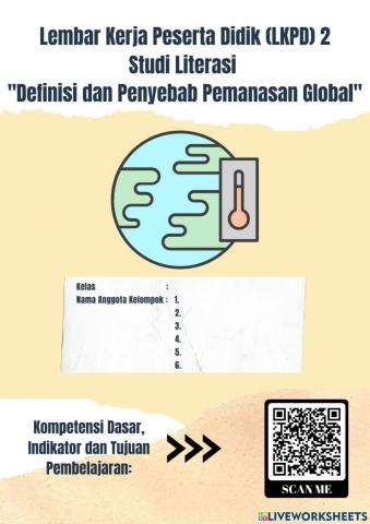 LKPD 2 - Studi Literasi -Definisi dan Penyebab Terjadinya Pemanasan Global