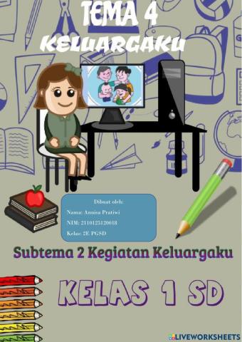 Kelas 1 SD Tema 4 Subtema 2