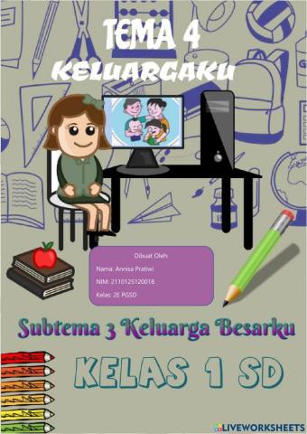 Kelas 1 SD Tema 4 Subtema 3