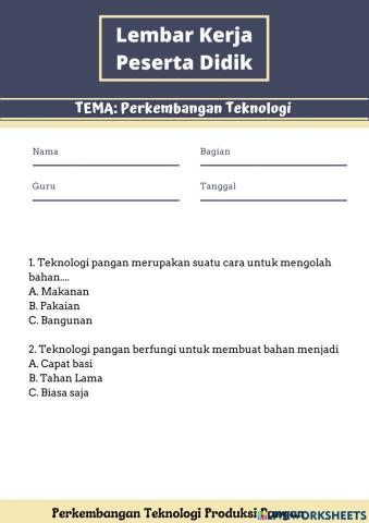 Perkembangan Teknologi