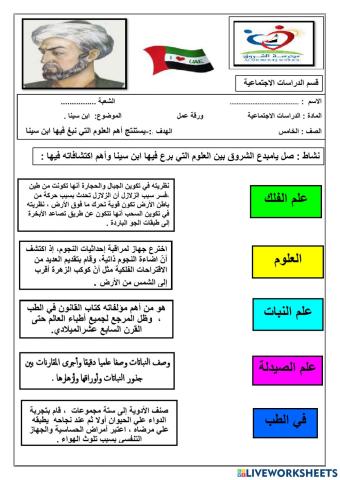 العلوم التي برع فيها ابن سينا