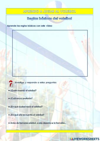 Aprendo a jugar al voleibol