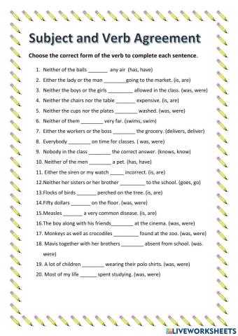 Subject Verb Agreement