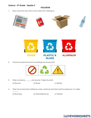 Pollution Worksheet