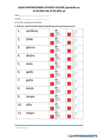 Final test in Latvian (3 months)