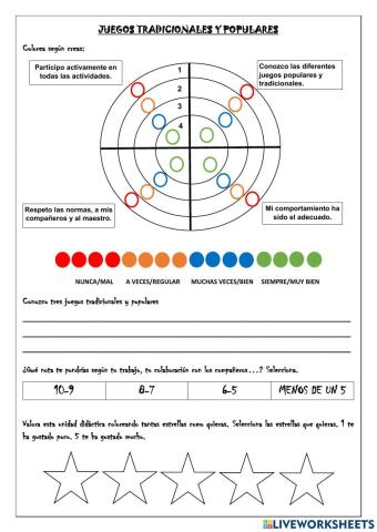 Autoevaluación Juegos tradicionales y populares