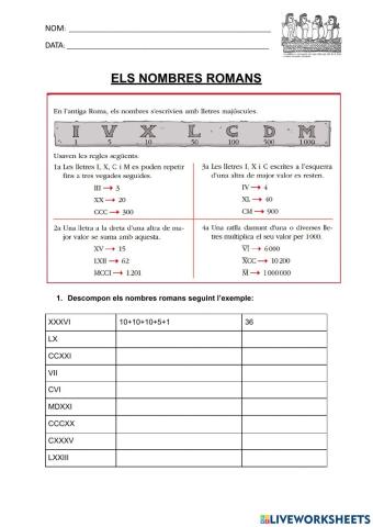 Nombres romans