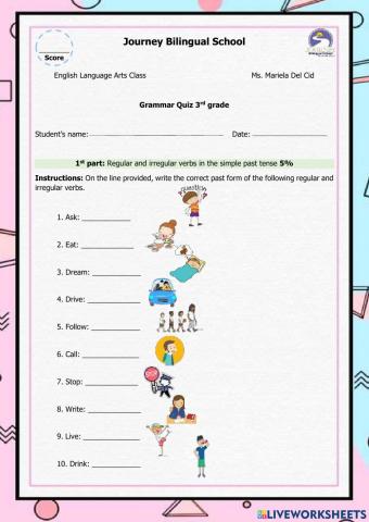 Verbs in past and plural nouns