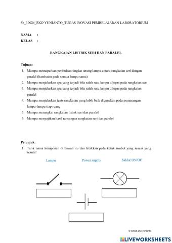 RANGKAIAN SERI PARALEL 30026 ekoy