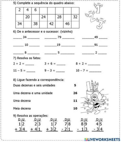 Atividade de matemática - NÍVEL 1