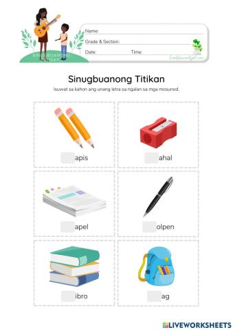 Sinugbuanong Titikan - HunterWoodsPH.com Worksheet