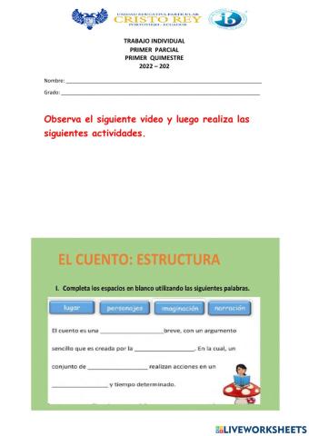 Estructura y elementos del cuento