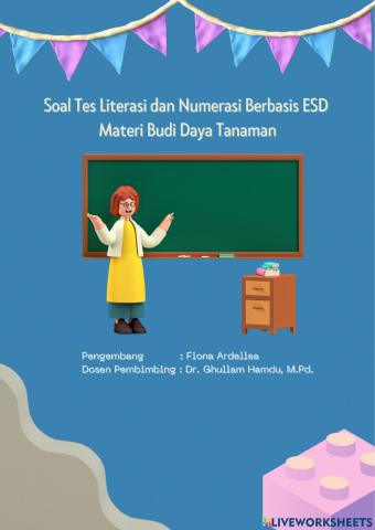 Soal Literasi dan Numerasi Berbasis ESD Materi Budi Daya Tanaman