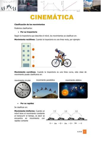 CINEMÁTICA: CLASES DE MOVIMIENTO