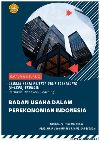 LKPD Elektronik-Badan Usaha Dalam Perekonomian Indonesia-X-Ekonomi