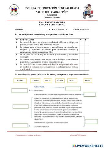 Evaluación final