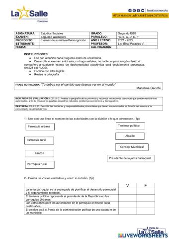 2do QUIMESTRE SEGUNDOS EN LINEA