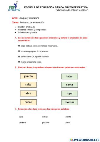 Refuerzo de evaluación