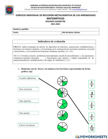 Evaluación matemáticas