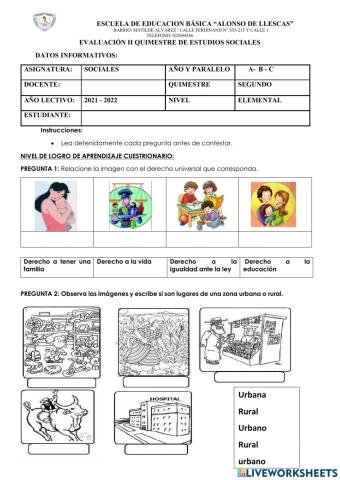 EXAMEN DE ESTUDIOS SOCIALES 