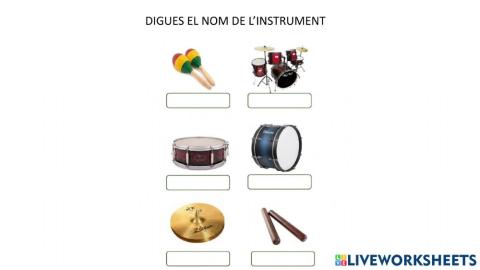 Nom d'instruments de percussió