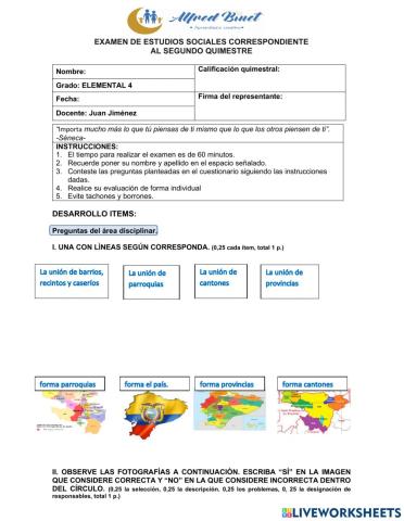 Examen de Estudios Sociales