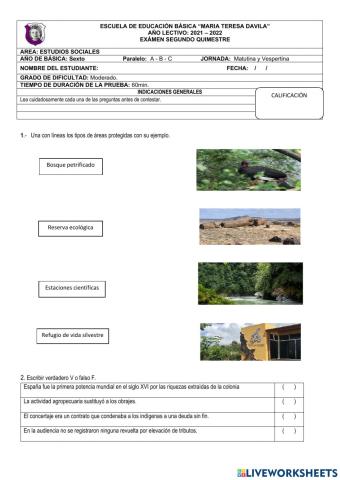 Evaluación Estudios Sociales