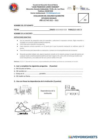 Examen de estudios sociales