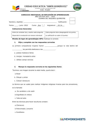 Examen 2do Quimestre