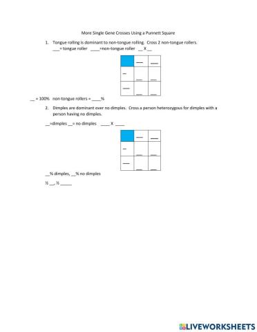 More Single Trait Crosses