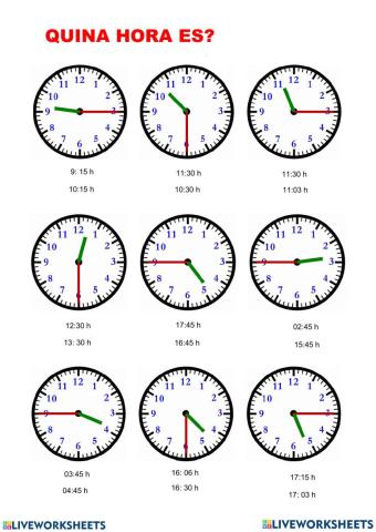 ESCULL L'HORA CORRECTA