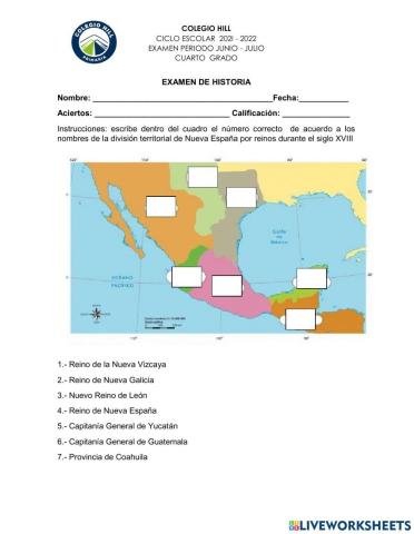 Examen de historia junio