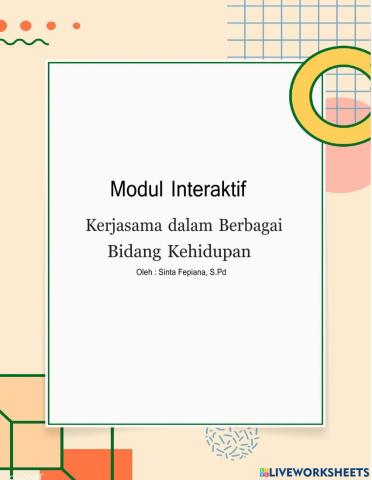 Kerjasama dalam berbagai bidang Kehidupan