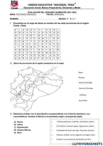 EXAMEN DE SOCIALES