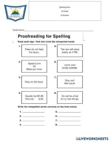 Spelling Test