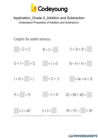 Addition  properties