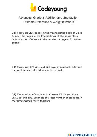 Estimation of add