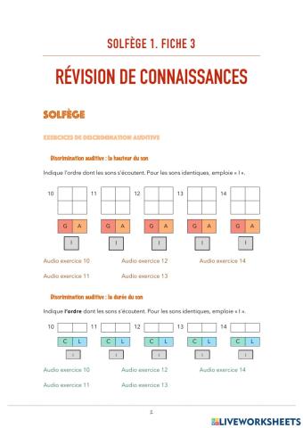 Unité 1. Solfège 1-3