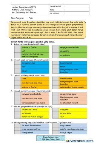 Ketentuan Puasa