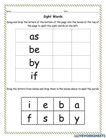 Sight Words Set 3