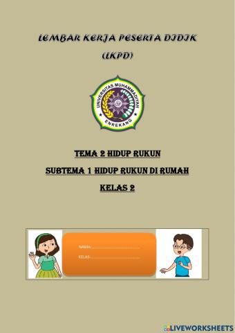 Lkpd tema 2 subtema 1 kelas 2 sd